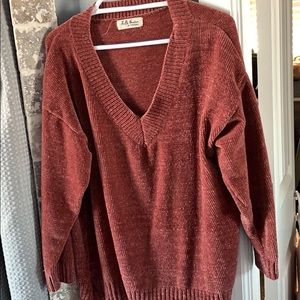 V neck Chenille sweater
